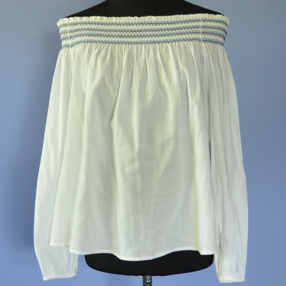 Gap Off The Shoulder Long Sleeve Top